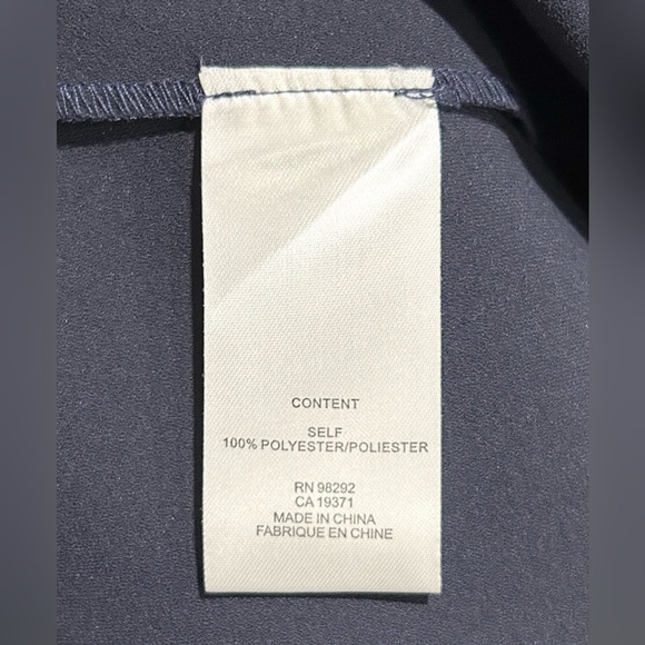 Tibi Navy Bonded Satin High Waisted Draped Skirt 2 - Picture 9 of 10